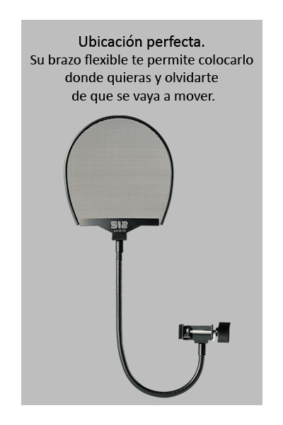 512 audio pop detalle del brazo flexible