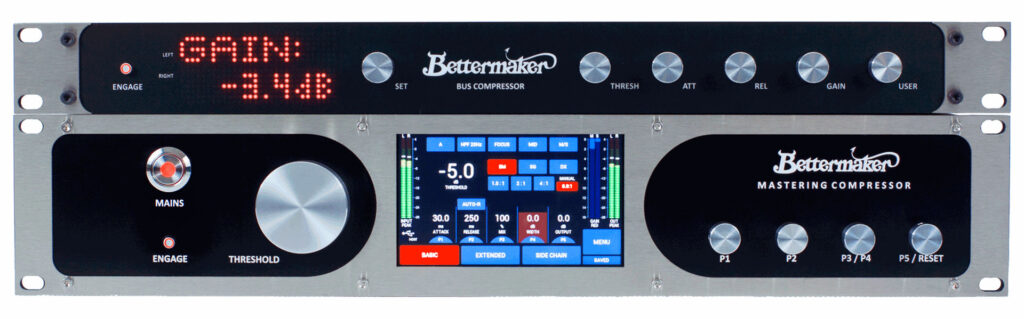 Bettermaker Mastering Compressor junto a Bettermaker Bus Compressor