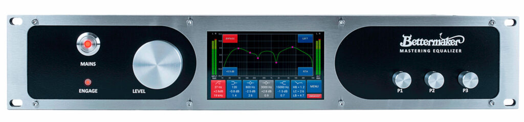 Bettermaker Mastering EQ vista frontal