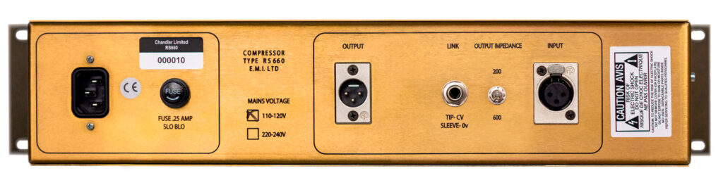 Chandler Limited RS660 Compressor vista trasera