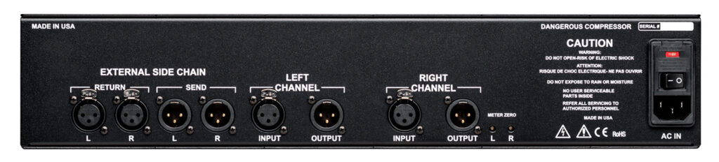 Dangerous Music Compressor vista trasera