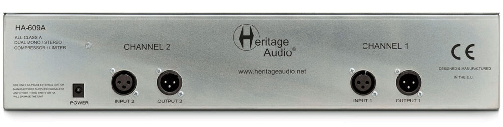 Heritage Audio 609A vista trasera