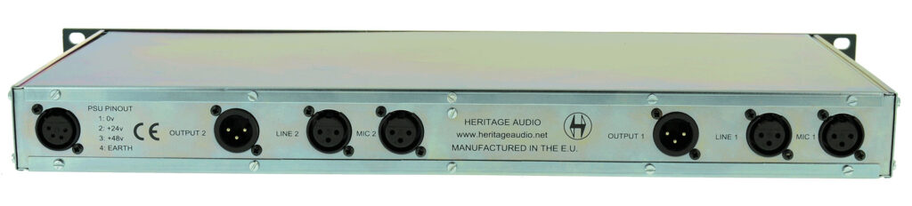 Heritage Audio DMA73 vista trasera