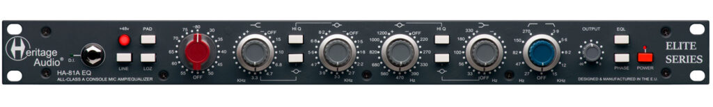 Heritage Audio HA81A vista frontal