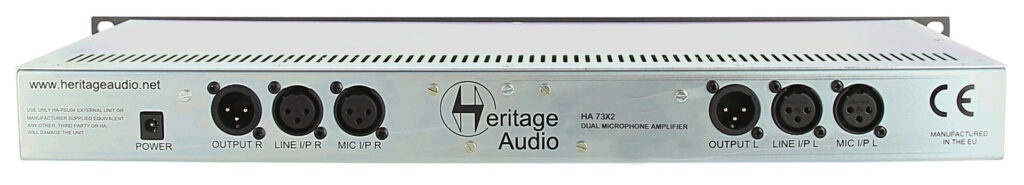 Heritage Audio HA73X2 ELITE vista trasera