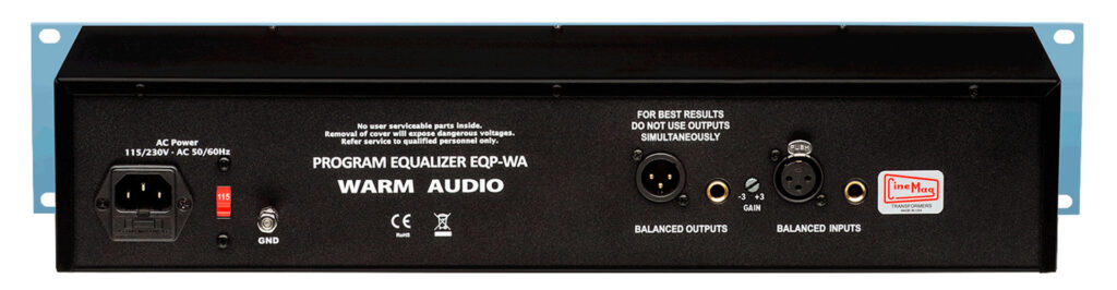 Warm Audio EQP-WA vista trasera