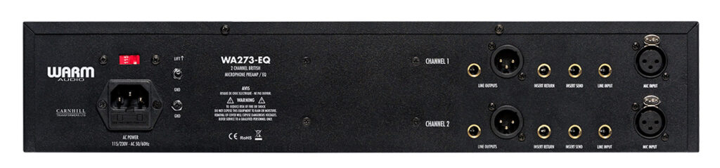 Warm Audio WA273-EQ vista trasera