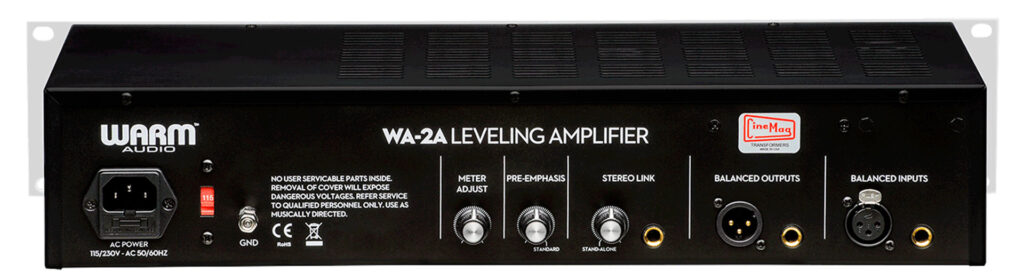 Warm Audio WA2A vista trasera